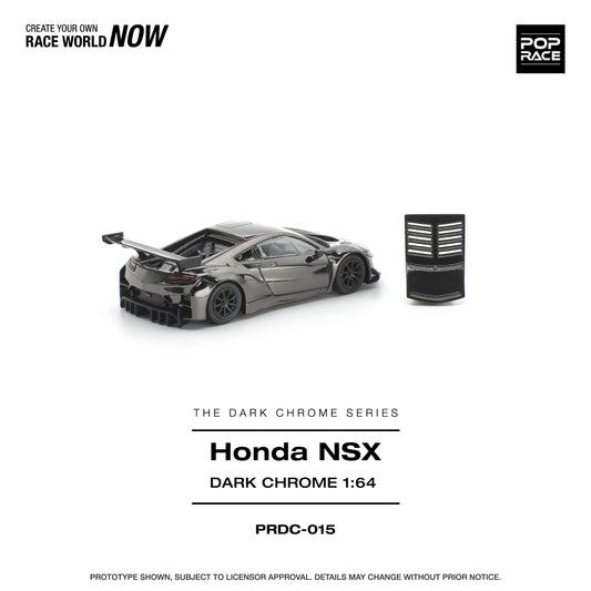 [PRE-ORDER] Pop Race Honda NSX GT3 EV022 - Dark Chrome