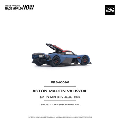 Pop Race Aston Martin Valkyrie - Satin Marina Blue
