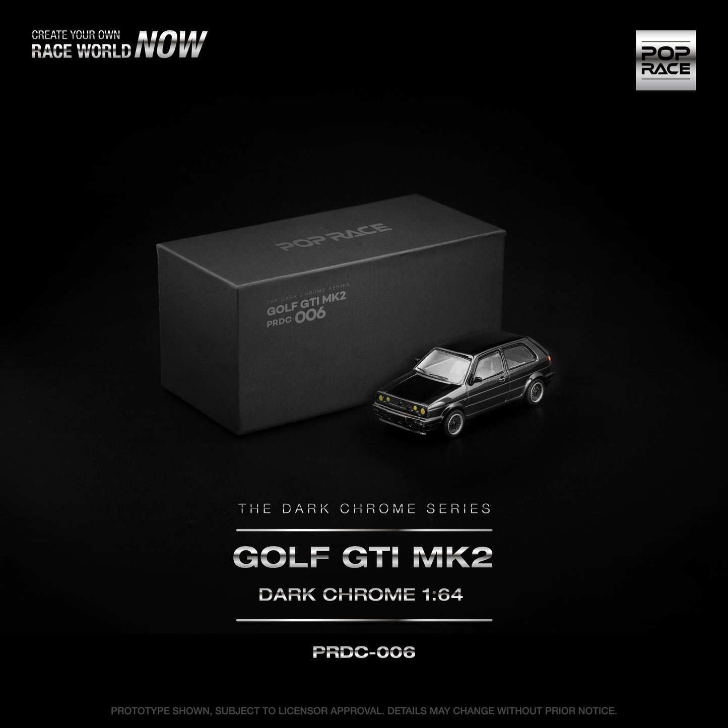 [PRE-ORDER] Pop Race Golf GTI MK2 - Dark Chrome