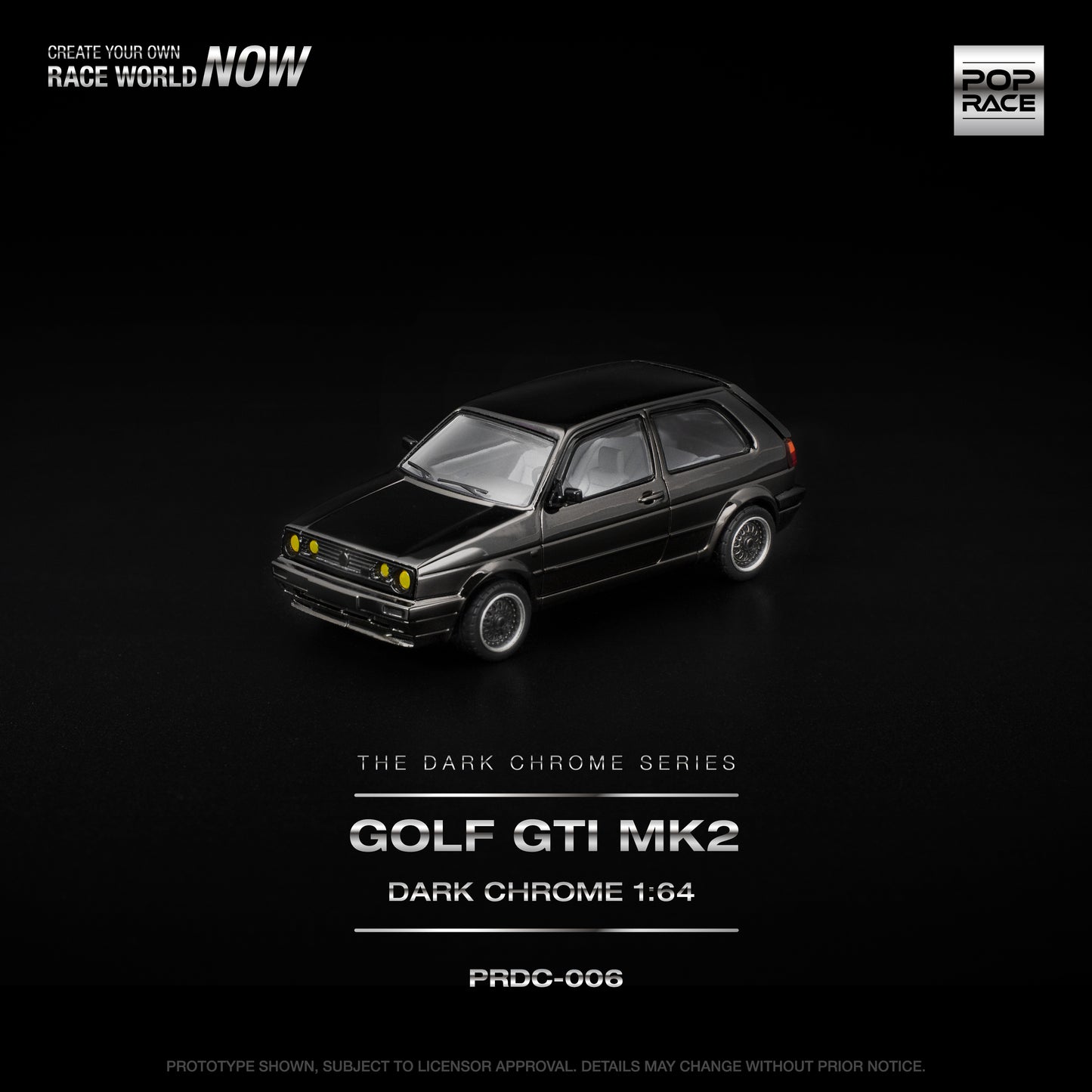 [PRE-ORDER] Pop Race Golf GTI MK2 - Dark Chrome