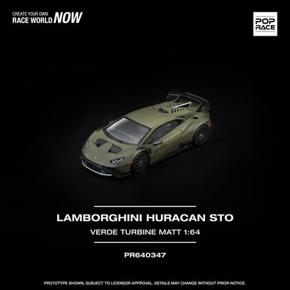 [PRE-ORDER] Pop Race Lamborghini Huracan STO - Verde Turbine Matt