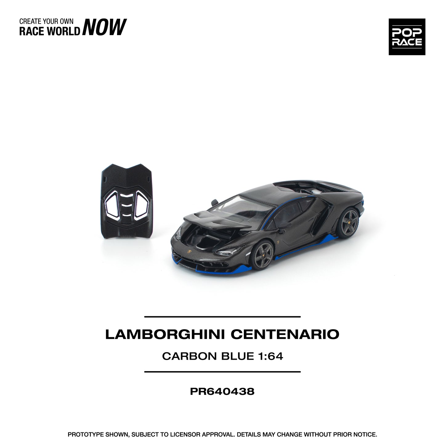 [PRE-ORDER] Pop Race Lamborghini Centenario - Carbon Blue