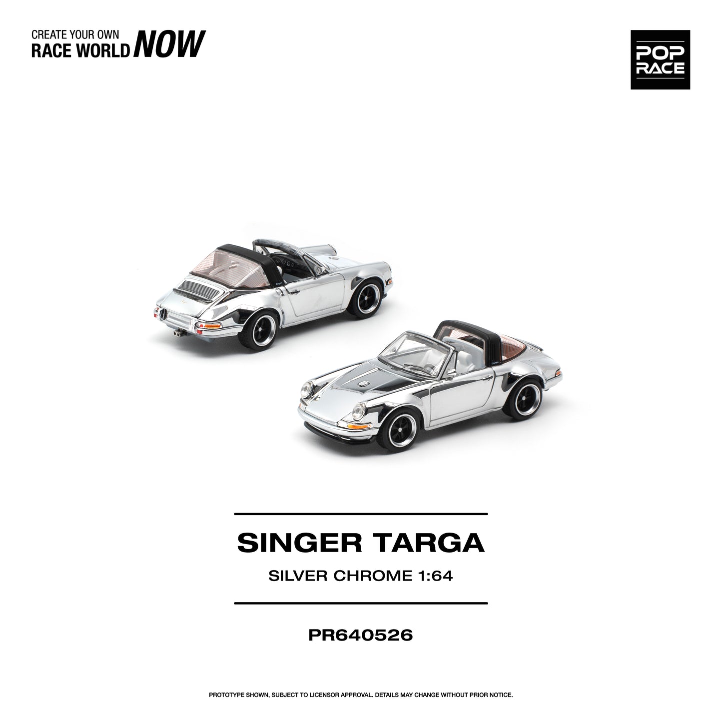 [PRE-ORDER] Pop Race Singer Targa - Silver Chrome