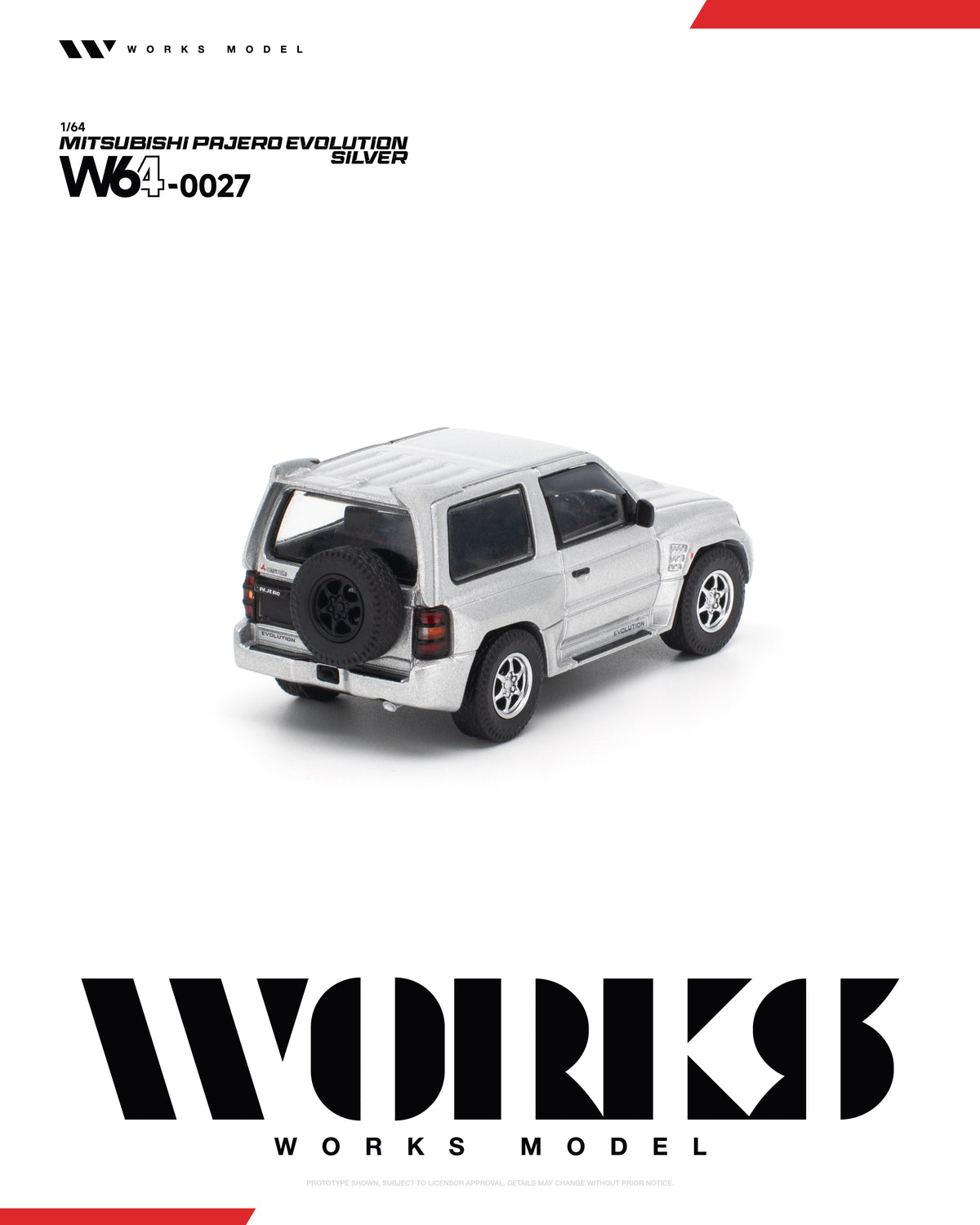 [PRE-ORDER] Works Model Mitsubishi Pajero Evolution - Silver