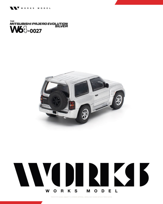 [PRE-ORDER] Works Model Mitsubishi Pajero Evolution - Silver