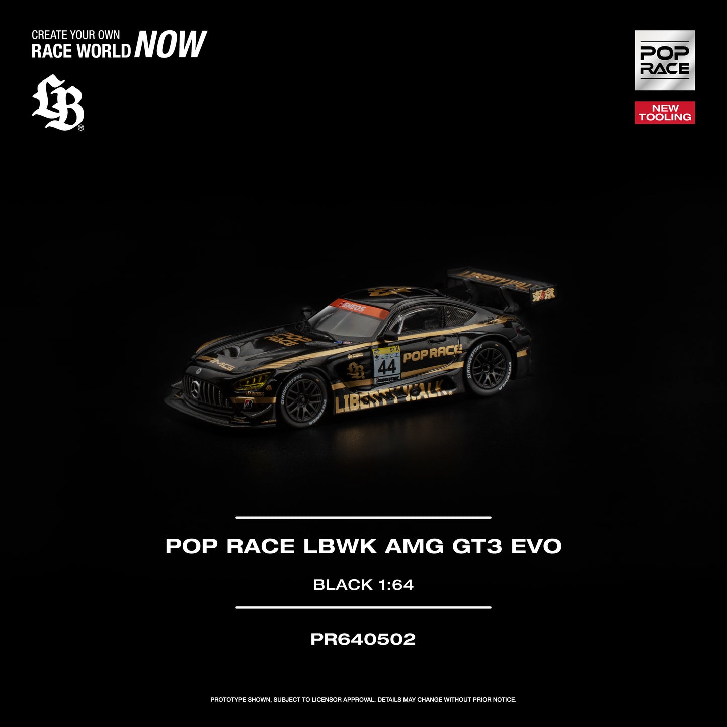 [PRE-ORDER] Pop Race LBWK AMG GT3 EVO - Black
