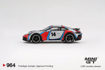 Mini GT #964 Porsche 911 Dakar “Rally 1974” - Ice Grey Metallic
