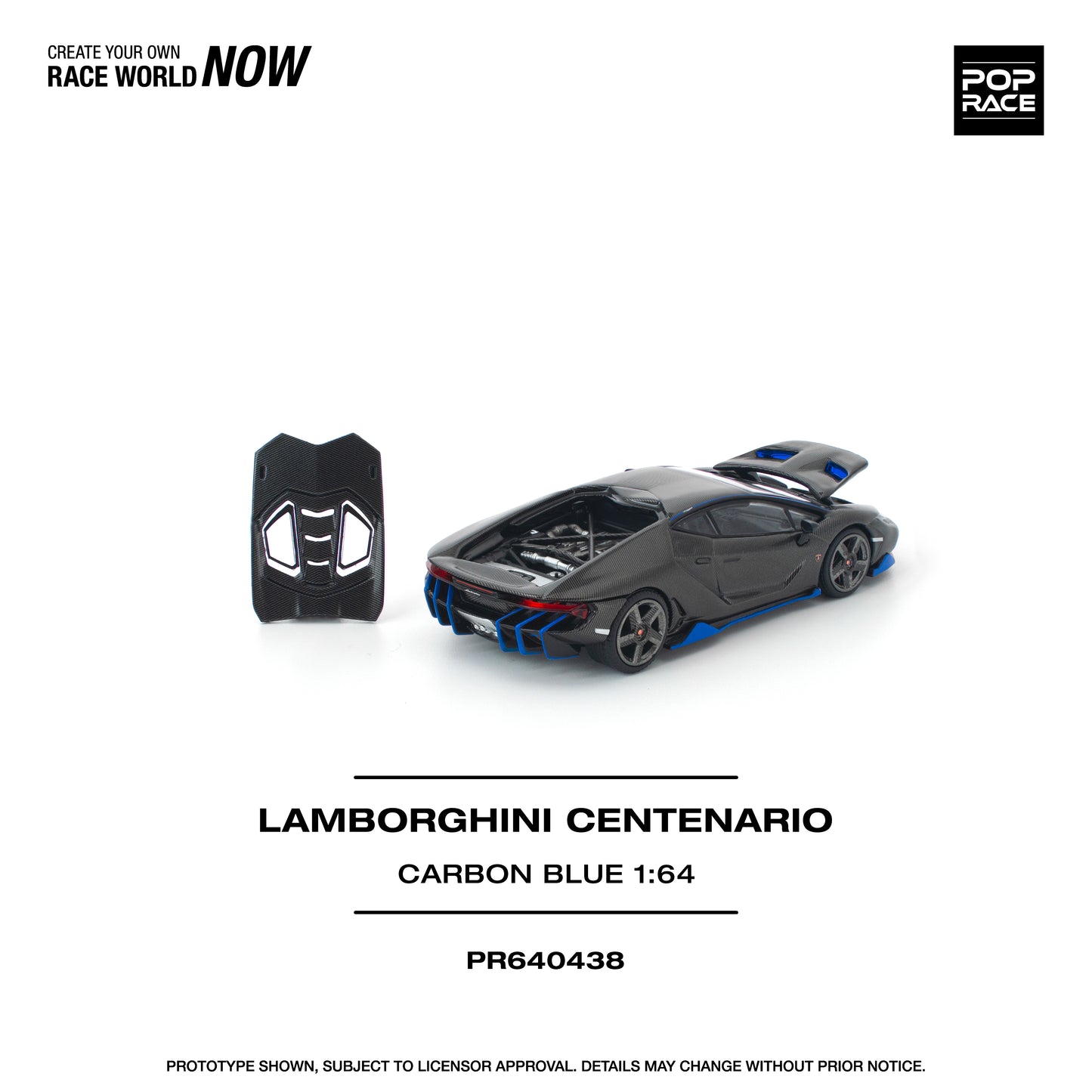 [PRE-ORDER] Pop Race Lamborghini Centenario - Carbon Blue