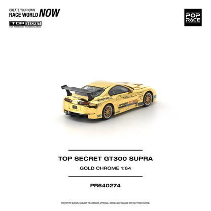 [PRE-ORDER] Pop Race Top Secret GT300 Supra - Gold Chrome