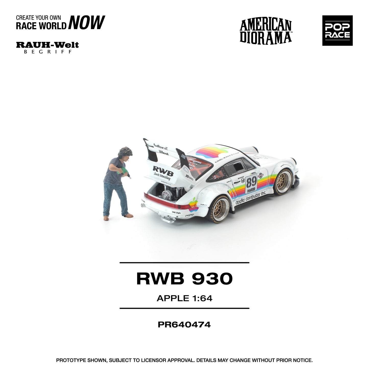[PRE-ORDER] Pop Race RWB 930 Apple w/ Figure