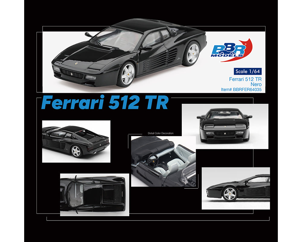 [PRE-ORDER] BBR Ferrari 512 TR – Nero Black