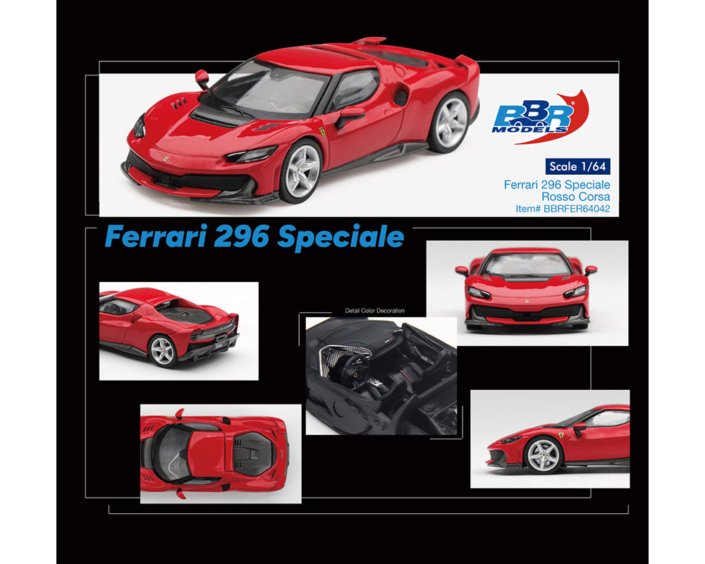 [PRE-ORDER] BBR Ferrari 296 Speciale – Rosso Corsa Red