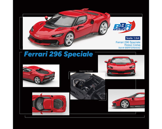 [PRE-ORDER] BBR Ferrari 296 Speciale – Rosso Corsa Red