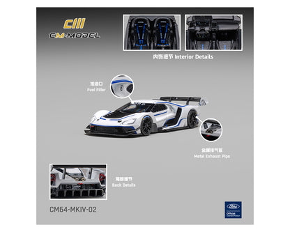 [PRE-ORDER] CM Model Ford GT Mk IV – Frozen White & Sonic Blue Pearl J-1