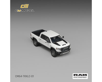 [PRE-ORDER] CM Model 2024 Dodge Ram 1500 TRX 6.2L Supercharged V8 – Final Edition Stellantis Diamond – White Crystal Pearl