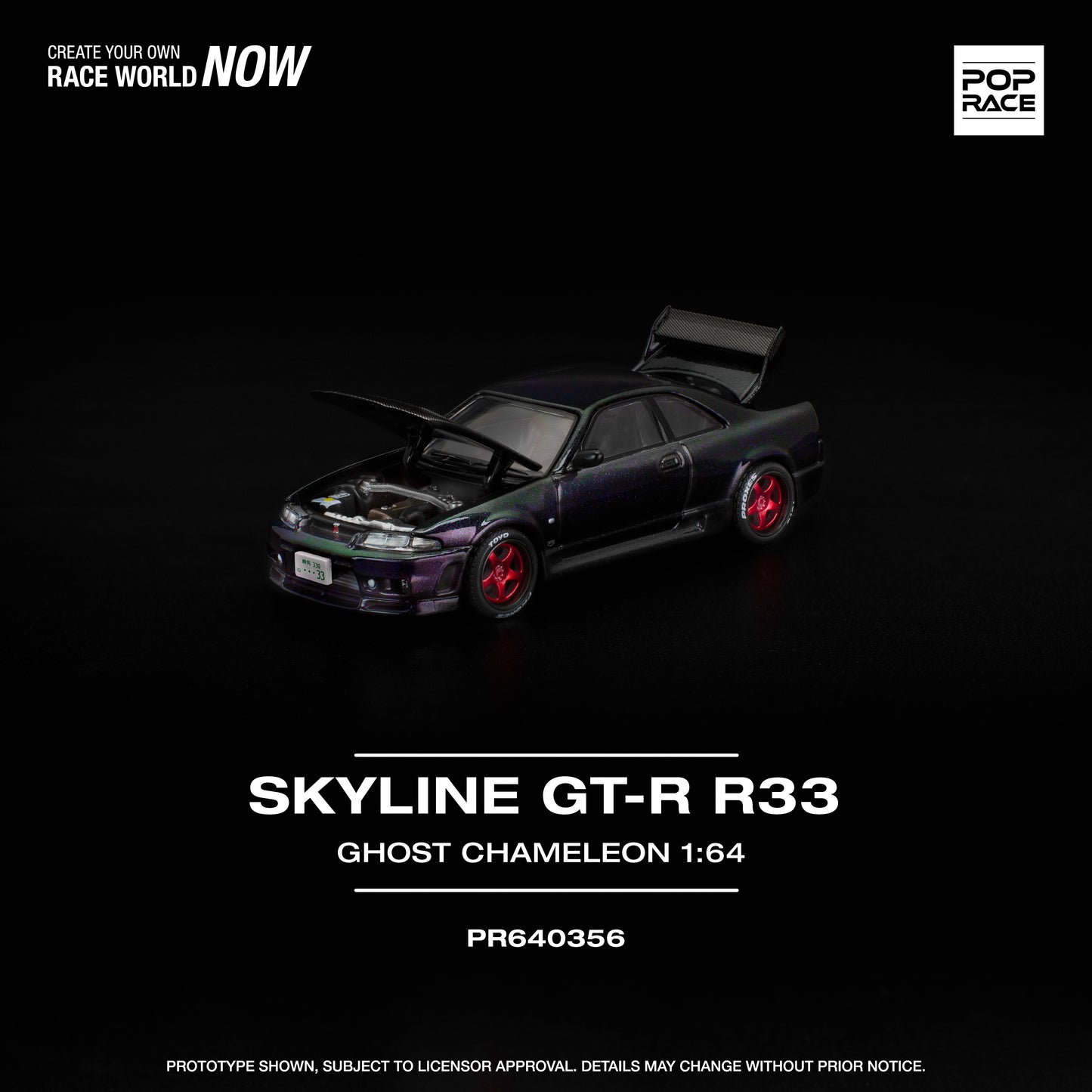 [PRE-ORDER] Pop Race Skyline GT-R R33 - Ghost Chameleon
