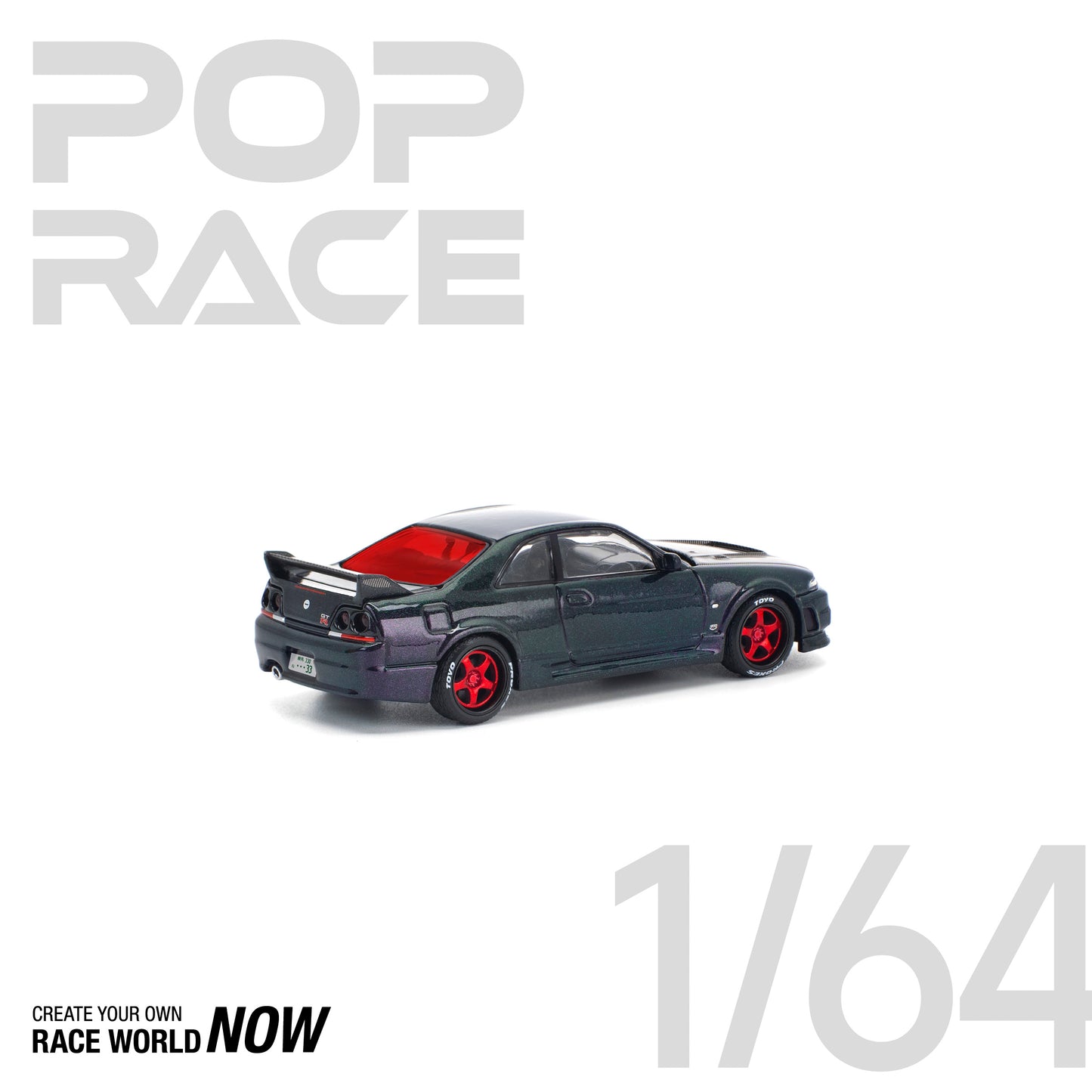 [PRE-ORDER] Pop Race Skyline GT-R R33 - Ghost Chameleon