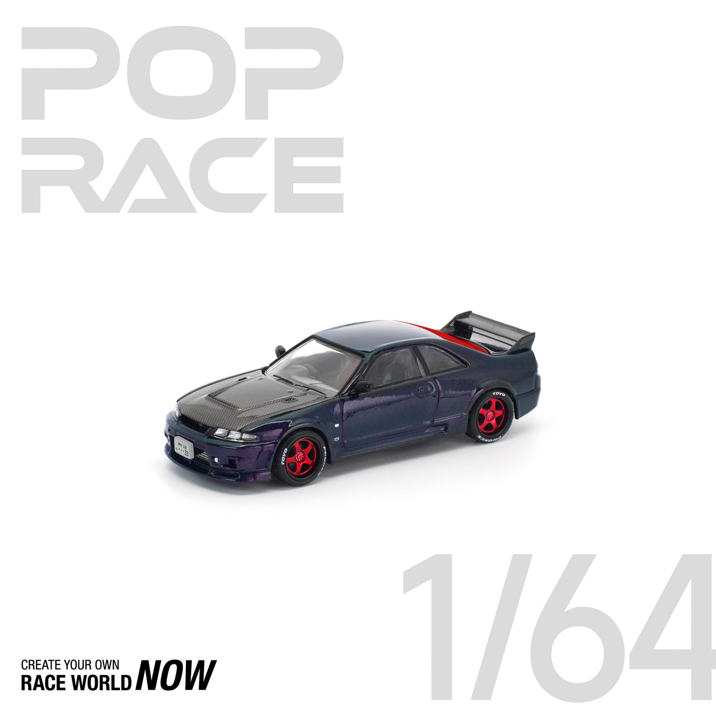 [PRE-ORDER] Pop Race Skyline GT-R R33 - Ghost Chameleon