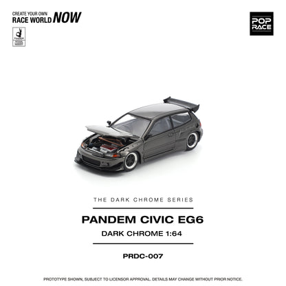 [PRE-ORDER] Pop Race Pandem Civic EG6 - Dark Chrome