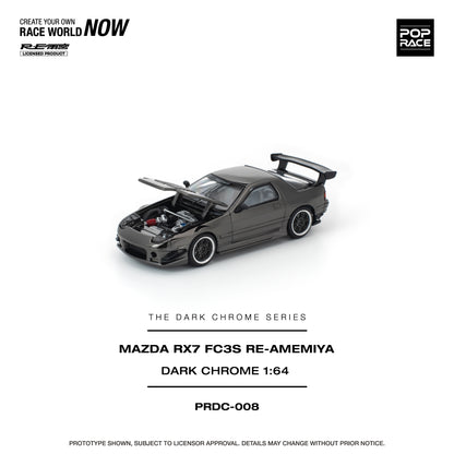[PRE-ORDER] Pop Race Mazda RX7 (FC3S) Re-Amemiya - Dark Chrome