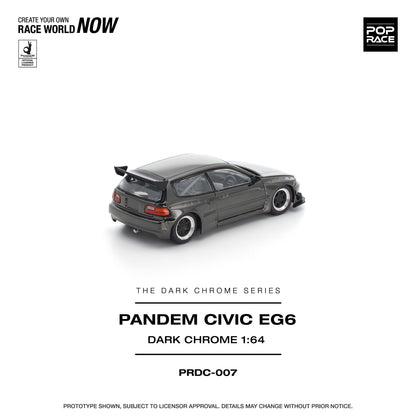 [PRE-ORDER] Pop Race Pandem Civic EG6 - Dark Chrome