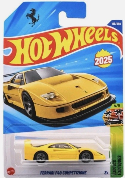 Hot Wheels Exotics 4/5 Ferrari F40 Competizione - Yellow