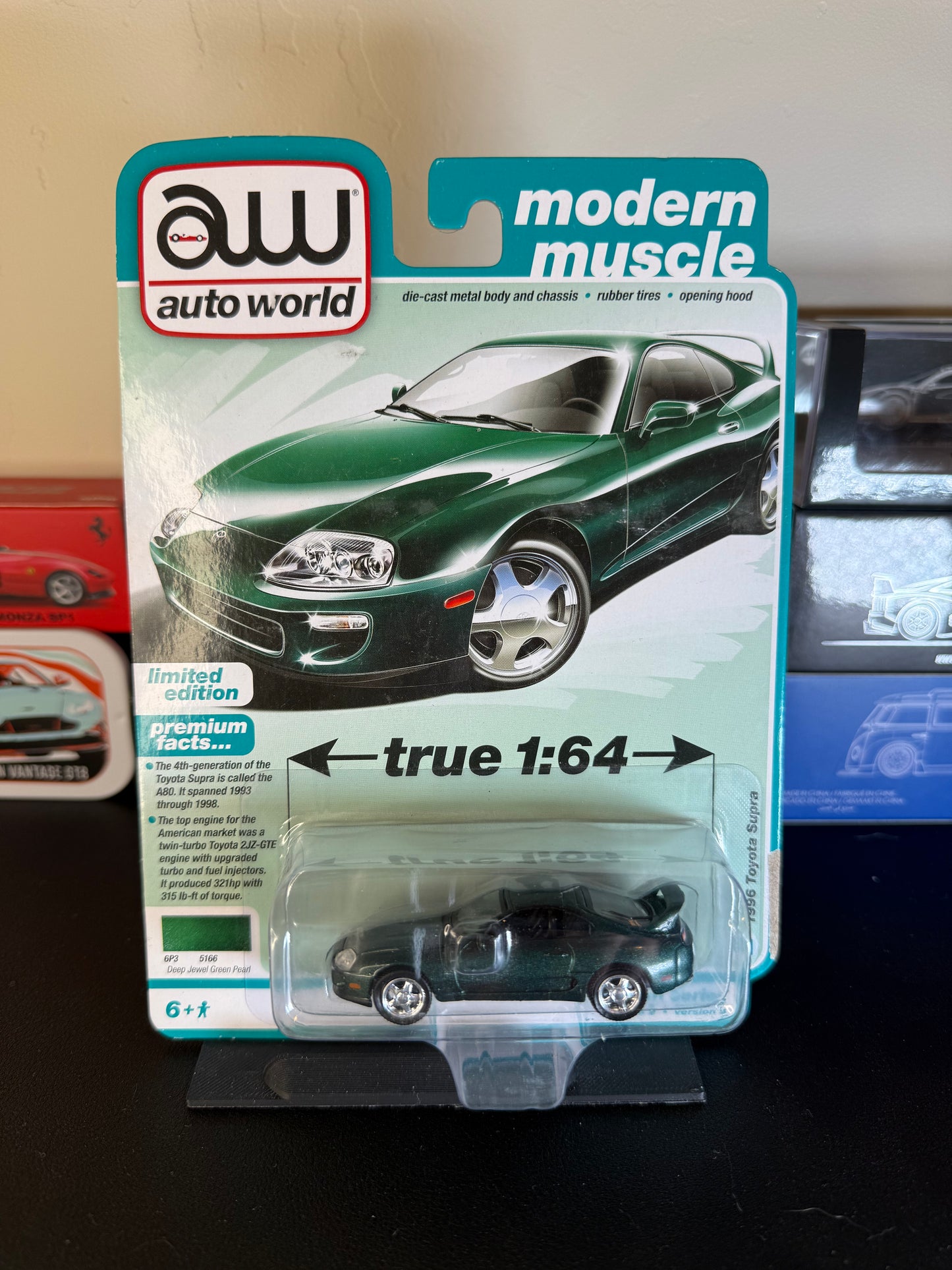 Auto World Premium Series 1996 Toyota Supra - Deep Jewel Green Pearl