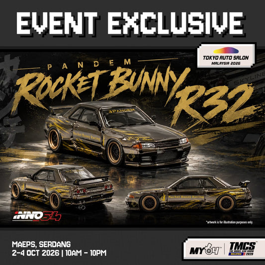 [PRE-ORDER] [Tokyo Auto Salon Malaysia] INNO64 Pandem Rocket Bunny R32 (Exclusive Packaging with TNG Malaysia