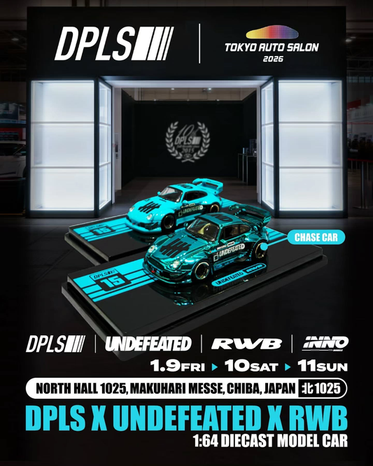 [PRE-ORDER] [TOKYO AUTO SALON 2026] INNO64 x DPLS x UNDEFEATED Porsche RWB 993 & Porsche RWB 964 - Pink & Blue - Set of 2