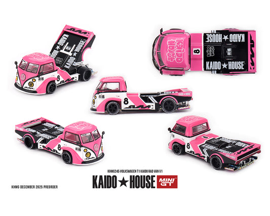 [PRE-ORDER] Kaido House x Mini GT Volkswagen T1 KAIDO RADVAN V1 - Pink