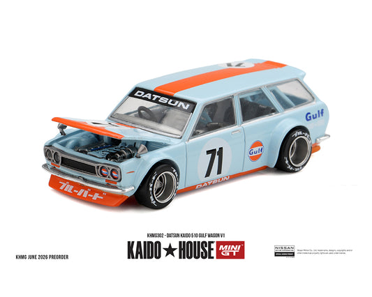 [PRE-ORDER] Kaido House x Mini GT Datsun KAIDO 510 GULF Wagon V1