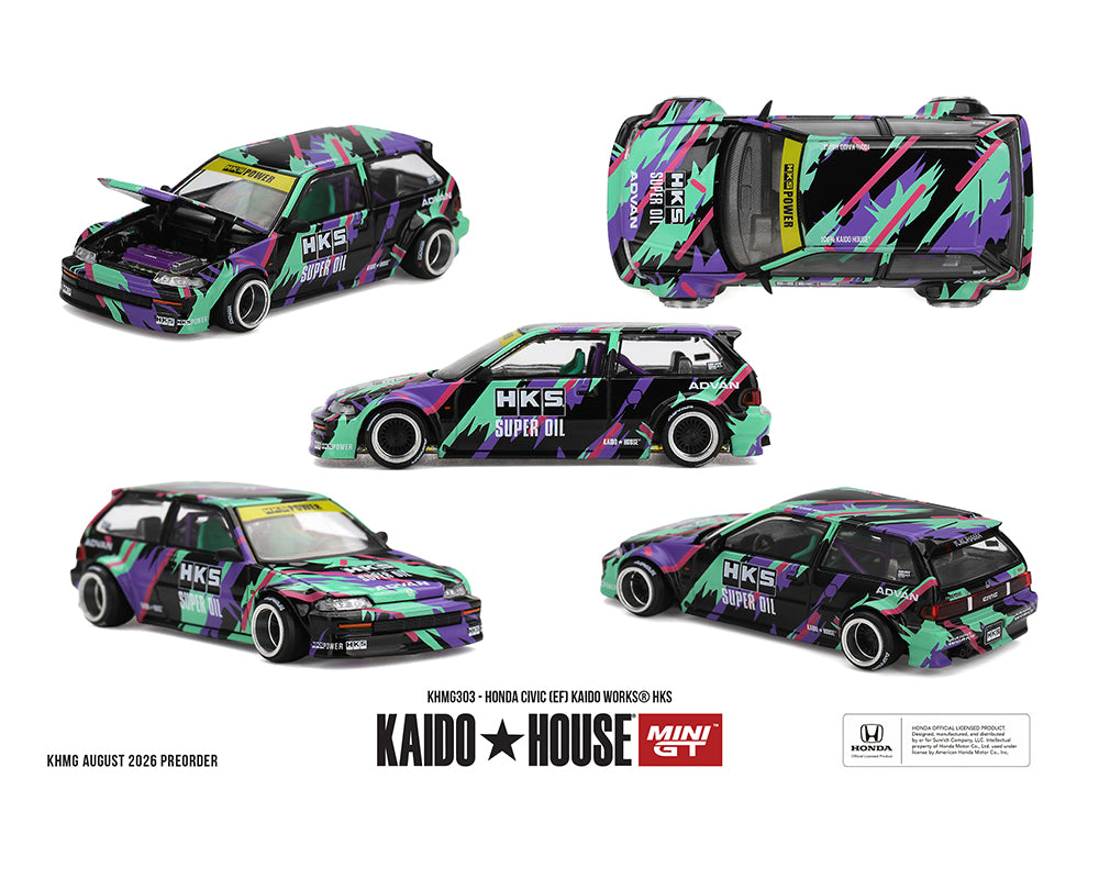 [PRE-ORDER] Kaido House x Mini GT Honda Civic (EF) Kaido Works HKS