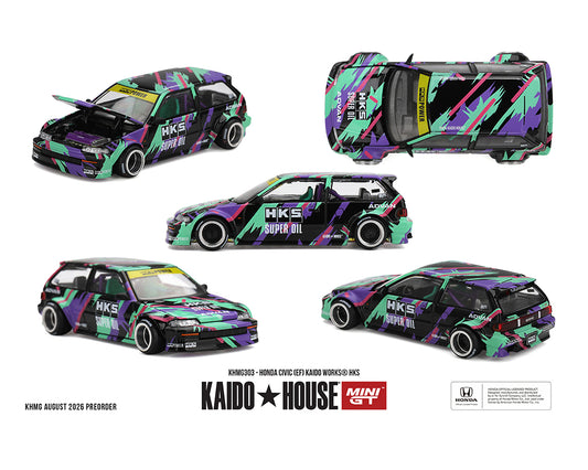 [PRE-ORDER] Kaido House x Mini GT Honda Civic (EF) Kaido Works HKS