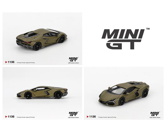 [PRE-ORDER] Mini GT #1136 Lamborghini Revuelto - Verde Gea Matte Green