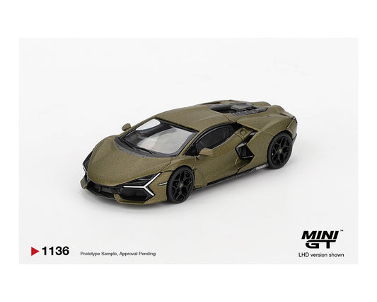 [PRE-ORDER] Mini GT #1136 Lamborghini Revuelto - Verde Gea Matte Green