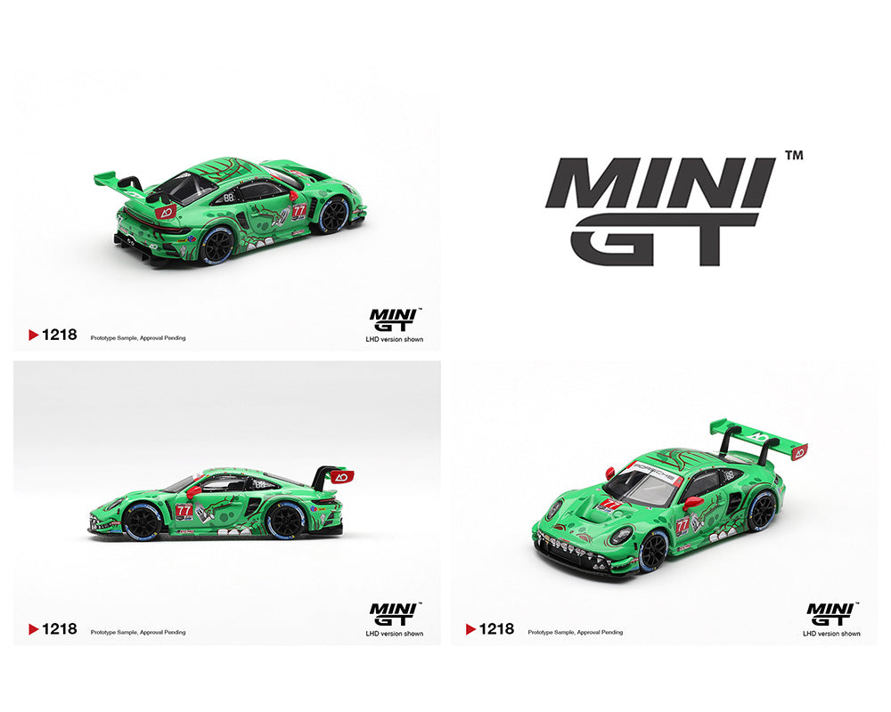 [PRE-ORDER] Mini GT #1218 Porsche 911 GT3 R (992) #77 AO Racing 2025 IMSA Sebring 12 Hrs Class Winner