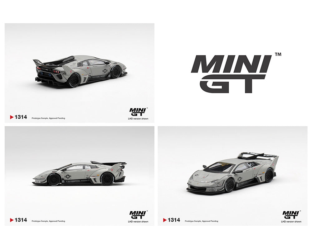 [PRE-ORDER] Mini GT Lamborghini LB-Silhouette WORKS Murcielago GT Evo Fighter - Grey