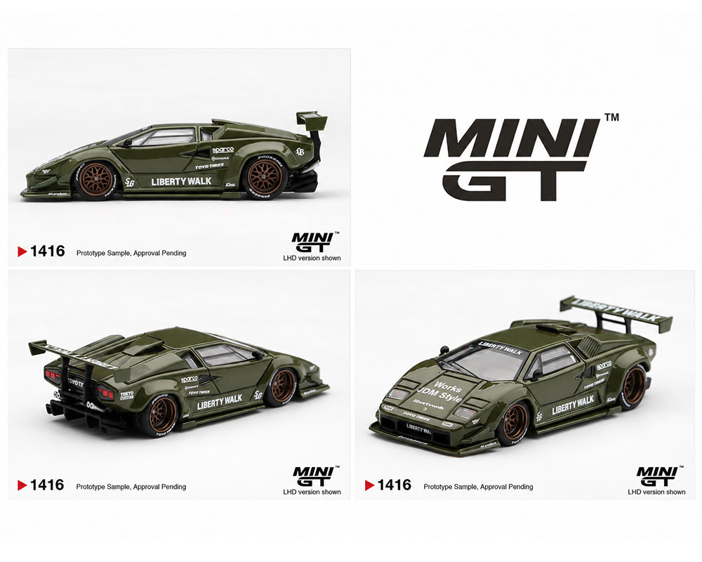 [PRE-ORDER] Mini GT Lamborghini Countach LB-WORKS - Army Green