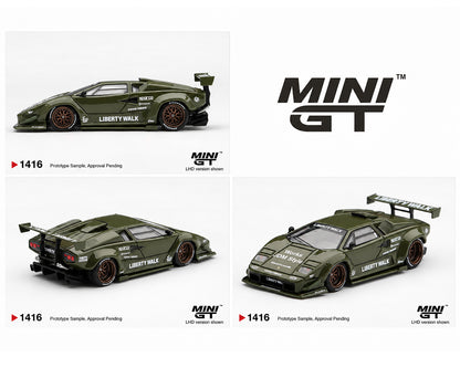 [PRE-ORDER] Mini GT Lamborghini Countach LB-WORKS - Army Green