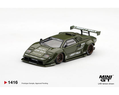 [PRE-ORDER] Mini GT Lamborghini Countach LB-WORKS - Army Green