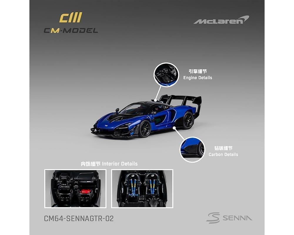 CM Model McLaren Senna GTR - Metallic Blue
