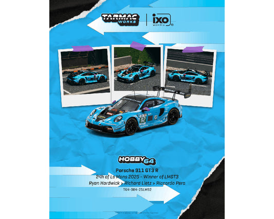 [PRE-ORDER]  Tarmac Works Porsche 911 GT3 R 24h of Le Mans 2025 – Winner of LMGT3 Ryan Hardwick / Richard Lietz / Riccardo Pera