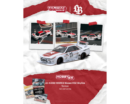 [PRE-ORDER] Tarmac Works LB-KAIDO WORKS Nissan R32 Skyline + Trading Cards Combo Set