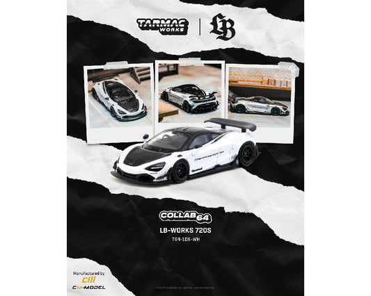 [PRE-ORDER] Tarmac Works LB-WORKS 720s - Extra Wheel Set Included - White