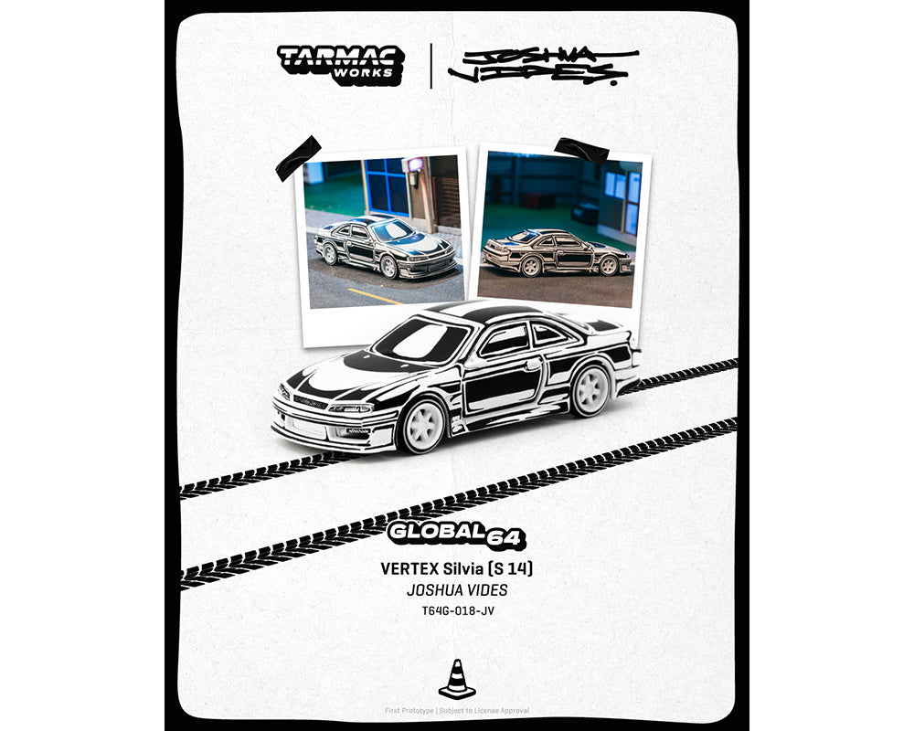 [PRE-ORDER] Tarmac Works 1:64 Vertex Silvia S14 – Designed by JOSHUA VIDES