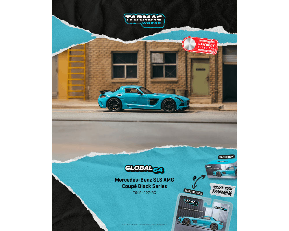 [PRE-ORDER] Tarmac Works Mercedes-Benz SLS AMG Coupé Black Series – Matte Blue
