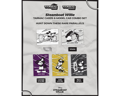 [PRE-ORDER] Tarmac Works Toyota Sprinter Trueno AE86 Widebody by Jon Sibal Mickey & Friends Steamboat Willie w/ Trading Card Combo Set