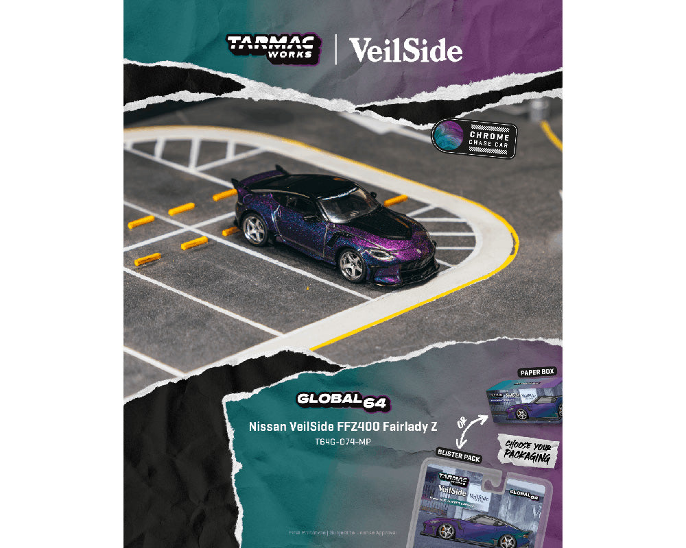 [PRE-ORDER] Tarmac Works Nissan VeilSide FFZ400 Fairlady Z – Chameleon purple