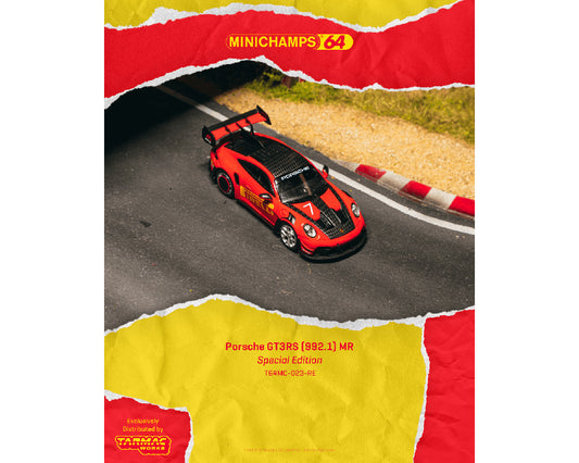 [PRE-ORDER] Tarmac Works x Minichamps Porsche GT3RS(992.1) MR Red