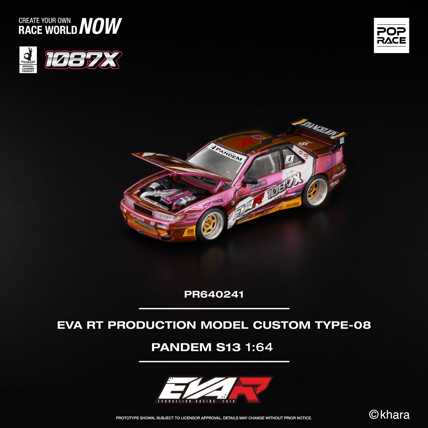 [PRE-ORDER] Pop Race Pandem S13 EVA RT Production Model Custom Type-08 x1087X